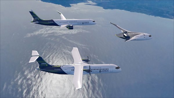Airbus ne veut pas un, mais trois modèles d’avions à hydrogène dans les airs d’ici 2035