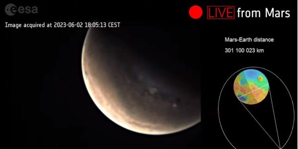 Des images de la planète Mars ont été diffusées en quasi-direct