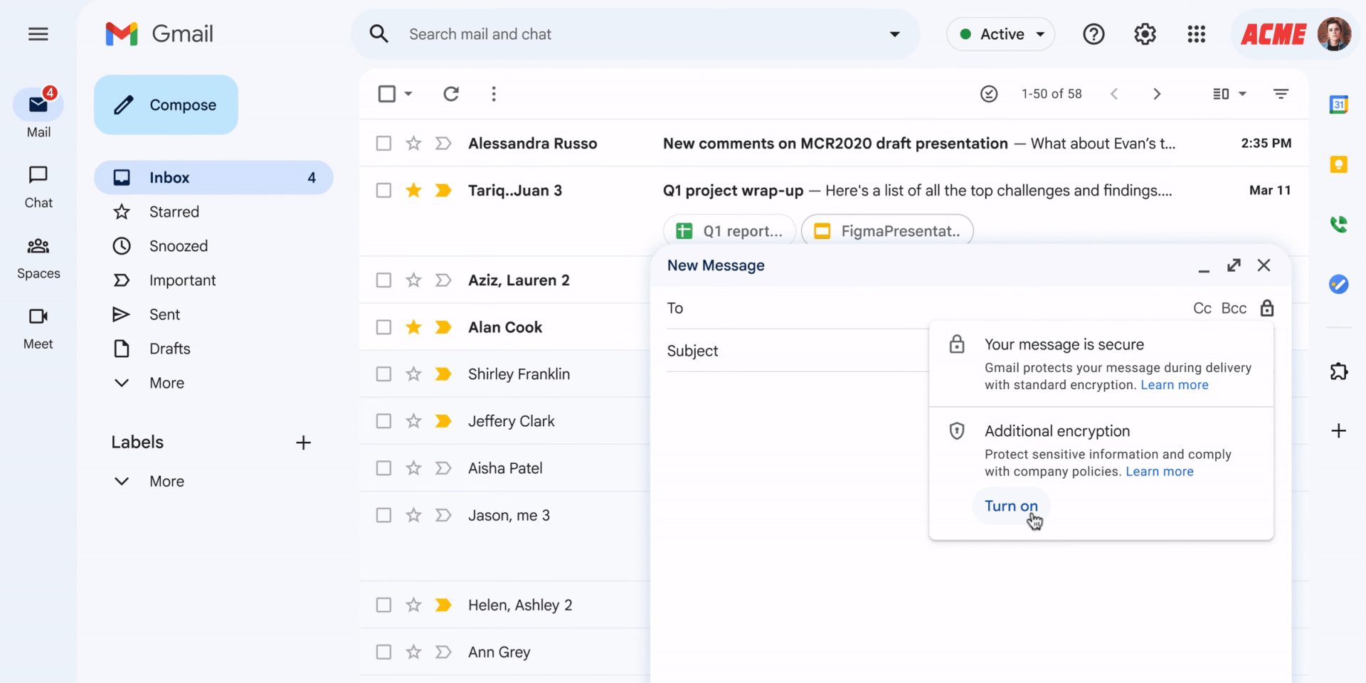 Gmail pour entreprises propose le chiffrement des courriels, mais pas contre l’employeur