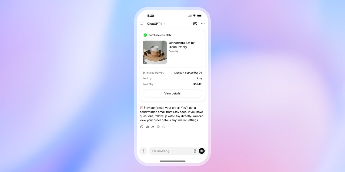 ChatGPT va permettre d’acheter directement sur Etsy et Shopify